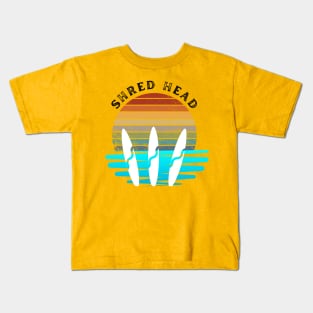 Retro Sunset With Surfboards Kids T-Shirt